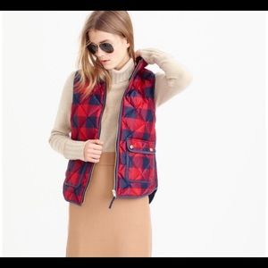 J.Crew Buffalo Plaid Down Vest small